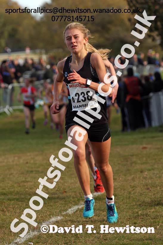 Junior women, 2016 National Cross Cpuntry Relays, Berry Hill Park, Mansfield. Photo: David T. Hewitson/Sports for All Pics